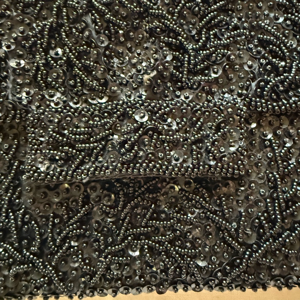 Bon Soir Beaded & Sequined Bag Black on Black - Picture 3 of 14